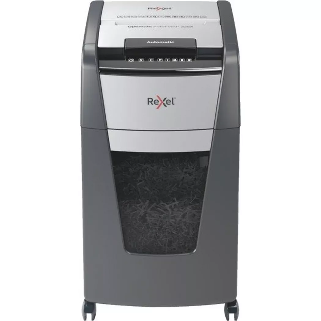 Rexel – Aktenvernichter Optimum AF+ 2020225XCH 225X, P-4, 60lt, Schwarz
