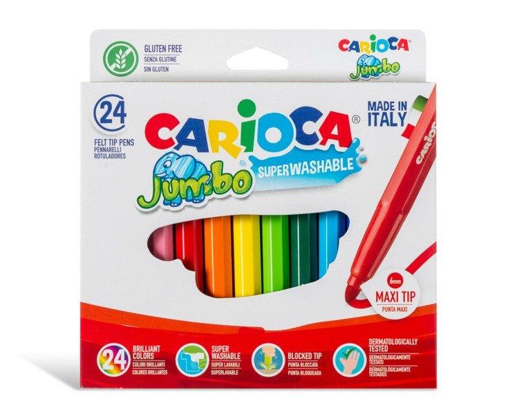 CARIOCA CARIOCA Fasermaler Jumbo Box 6mm, 24 Stück  