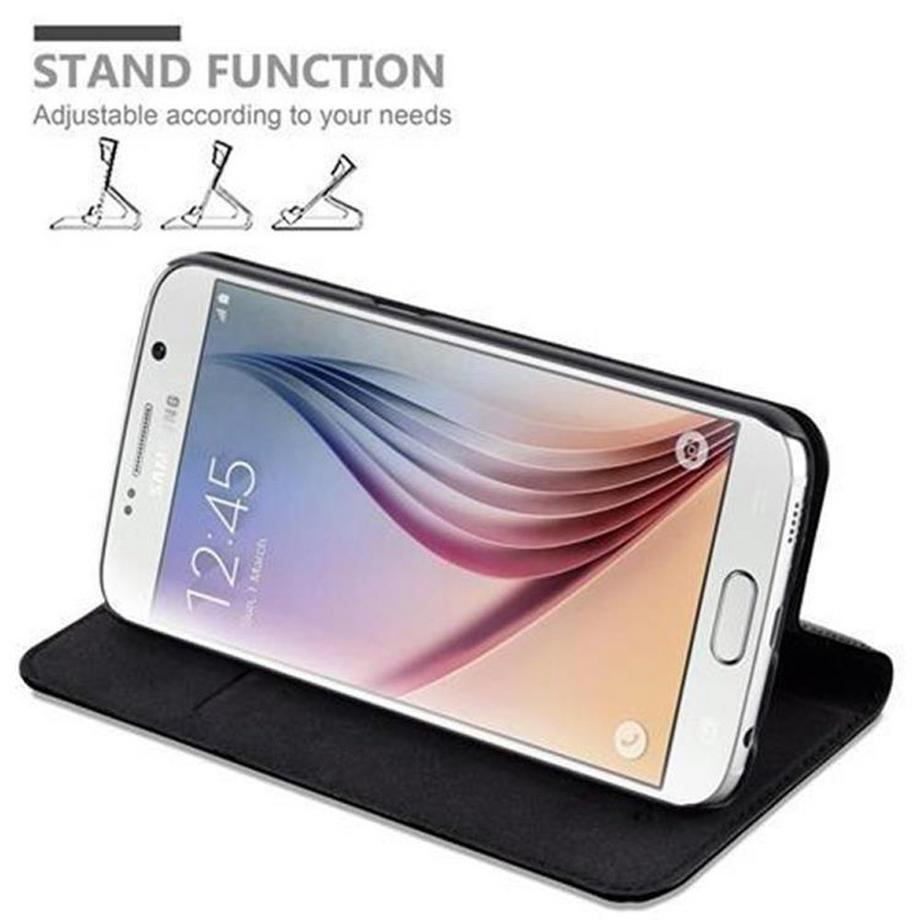 Cadorabo  Housse compatible avec Samsung Galaxy S6 - Coque de protection avec fermeture magnétique, fonction de support et compartiment pour carte 