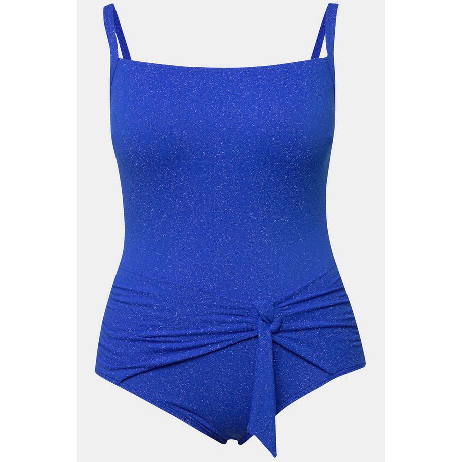 Ulla Popken Maillot de bain scintillant texturé bonnets souples style cache-cœur  