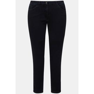 Ulla Popken  Jeans in tessuto elasticizzato con taglio a cinque tasche e cintura comfort 