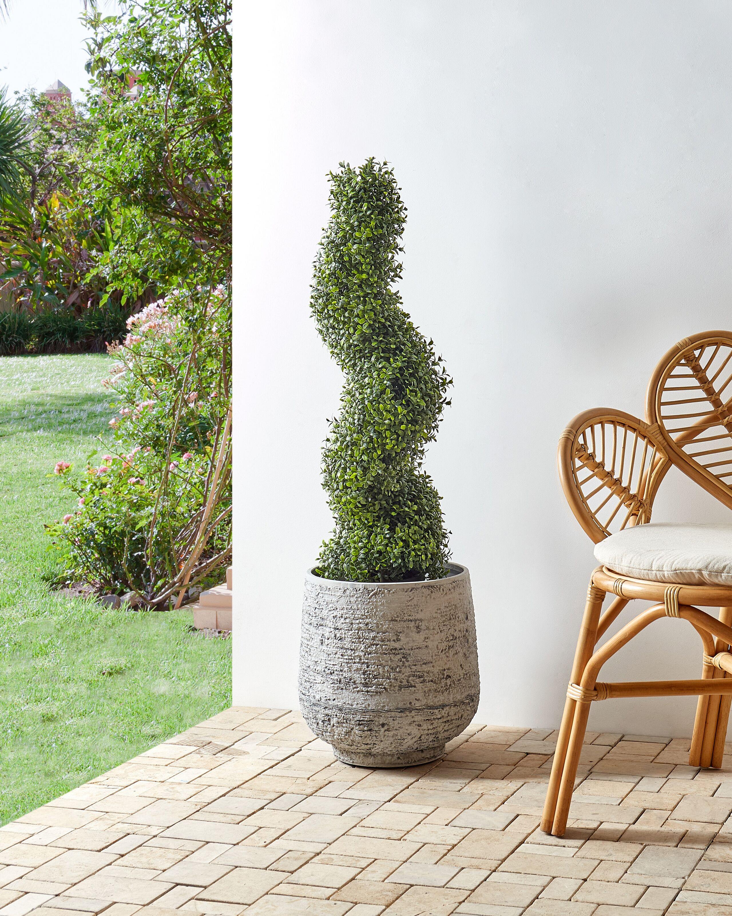 Beliani Kunstpflanze aus Kunststoff BUXUS SPIRAL TREE  