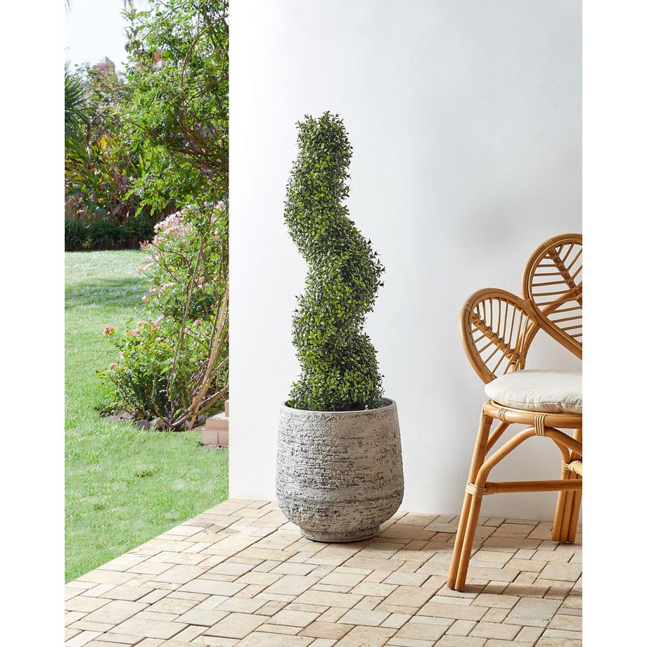Beliani Plante artificielle en Matière synthétique  BUXUS SPIRAL TREE  