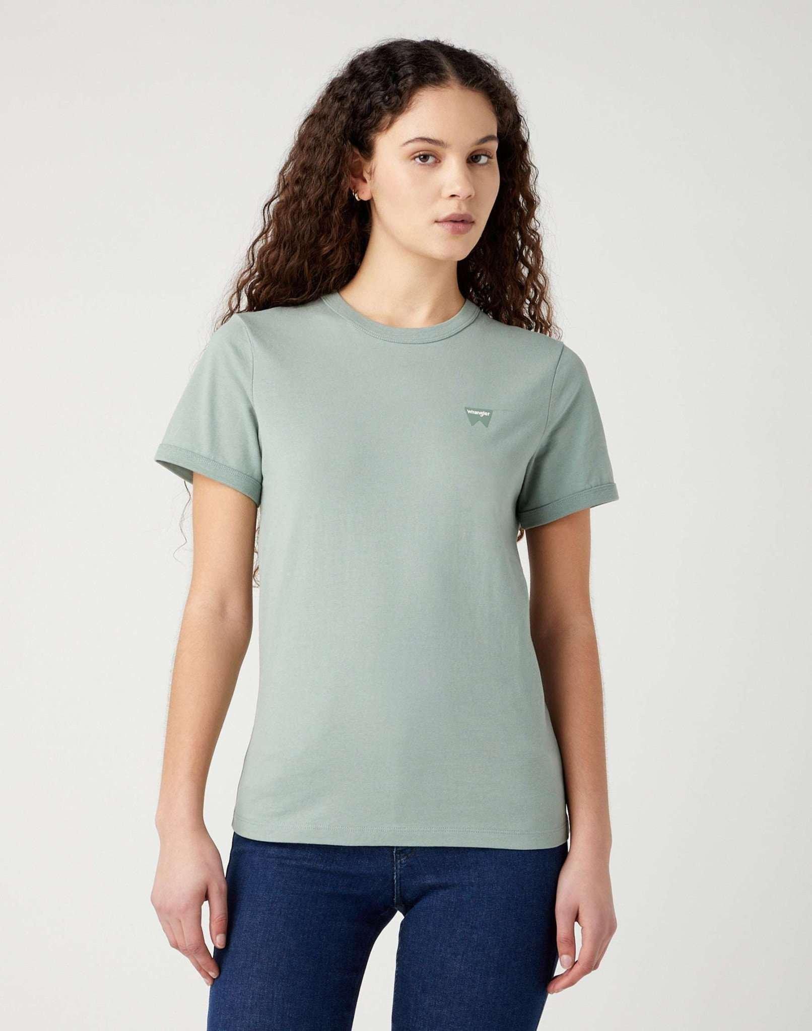Image of T-shirts Slim Tee Damen Grün XS