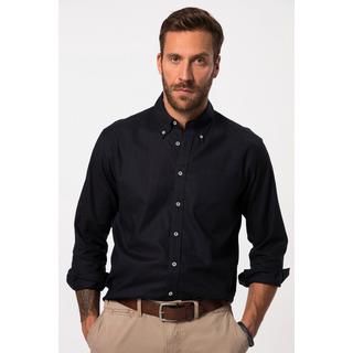 JP1880  Chemise en lin mélangé. Manches longues et col à pointes boutonnées - coupe Modern Fit 