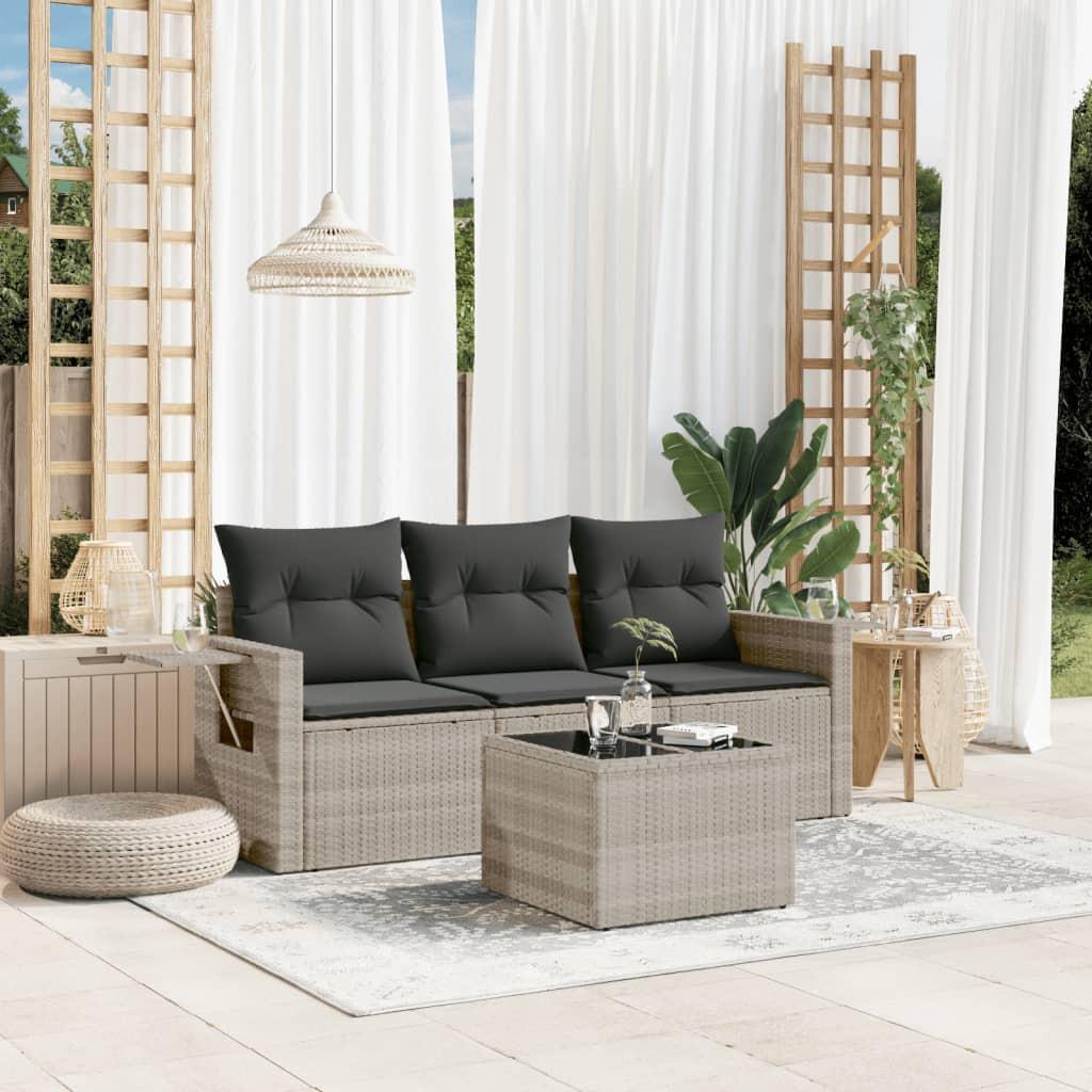 VidaXL set divano da giardino Polirattan  