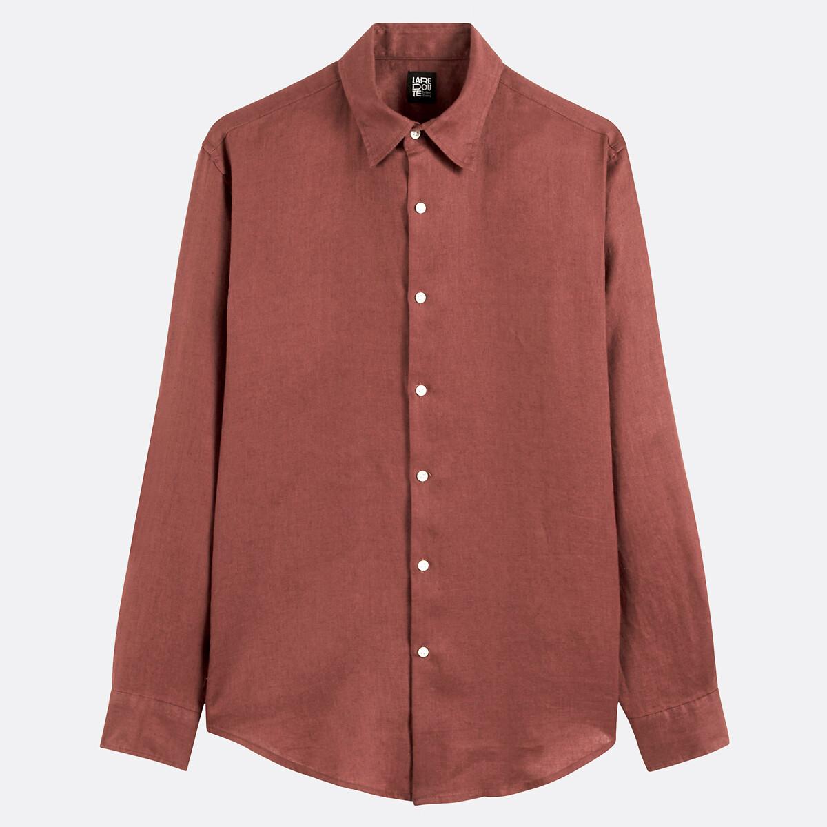 La Redoute Collections Signature Camicia Dritta Lino Maniche Lunghe  