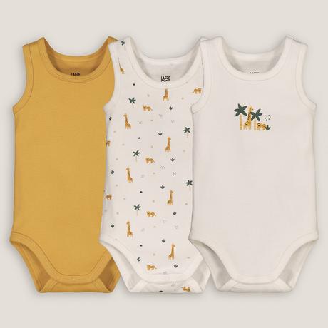 La Redoute Collections  Lot de 3 bodies sans manches 3 mois-3 ans 