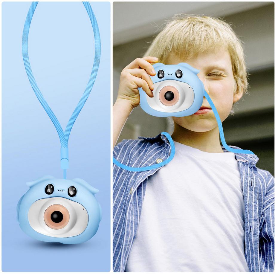 Avizar  Appareil Photo Enfant Selfie Bleu 