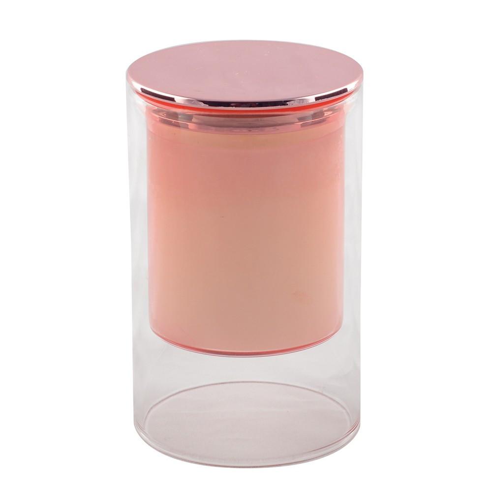 Image of ROSA KERZE MIT GERANIUMDUFT 7X11.3CM ROSA KERZE MIT GERANIUMDUFT 7X11.3CM