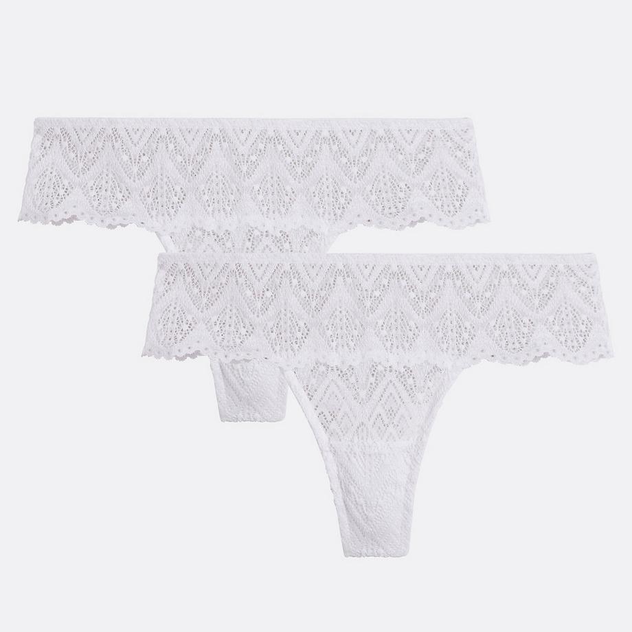 Lot de 2 tangas tout dentelle