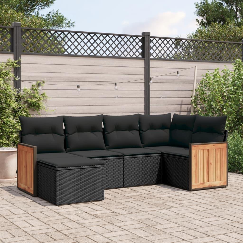 VidaXL set divano da giardino Polirattan  