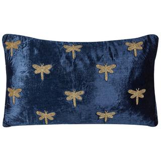 Beliani Coussin en Velours Moderne BLUESTEM  