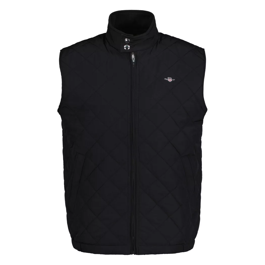 Gant - Uomini Vestibilità confortevole-QUILTED WINDCHEATER VEST, per uomo, Nero, Größe 4XL
