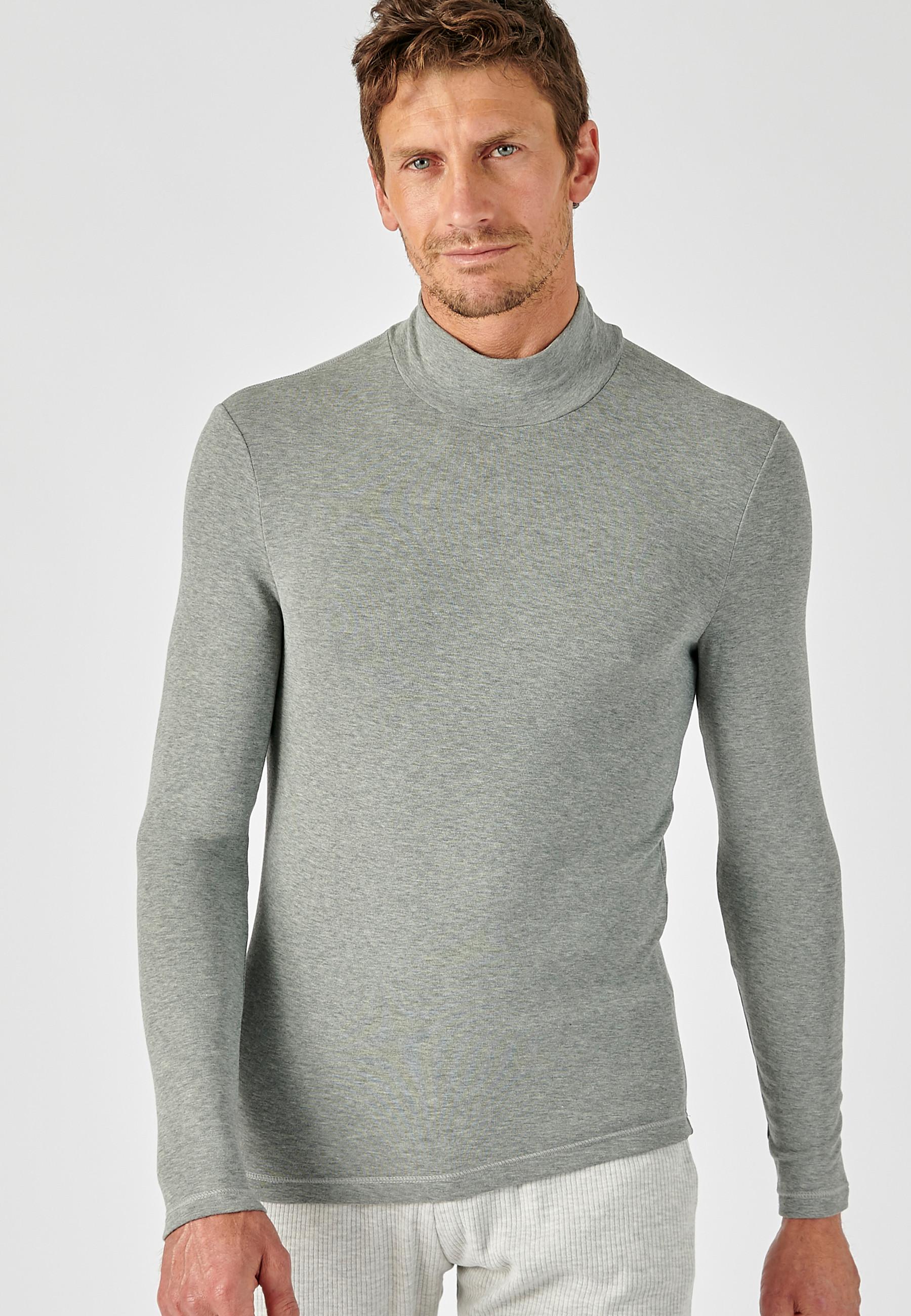 Image of Langärmeliges Shirt Mit Stehkragen, Wärmegrad Intense 4. Herren Grau XL