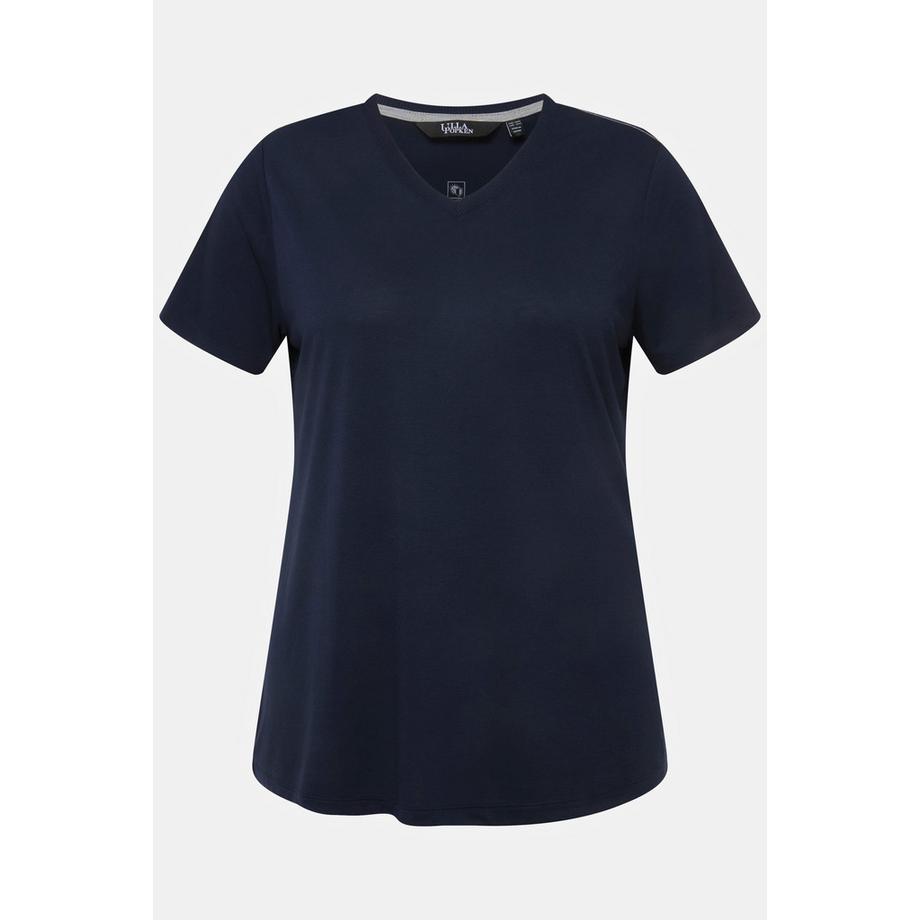 Ulla Popken Antibakterielles V-Ausschnitt Halbarm Funktionsshirt  