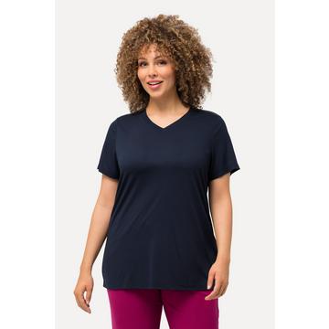 Maglia funzionale con scollo a V, mezze maniche e finissaggio antibatterico