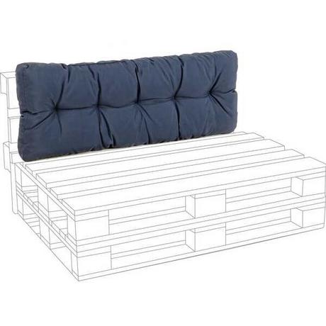 mutoni Cuscino da giardino schienale pallet 120x45 blu denim  