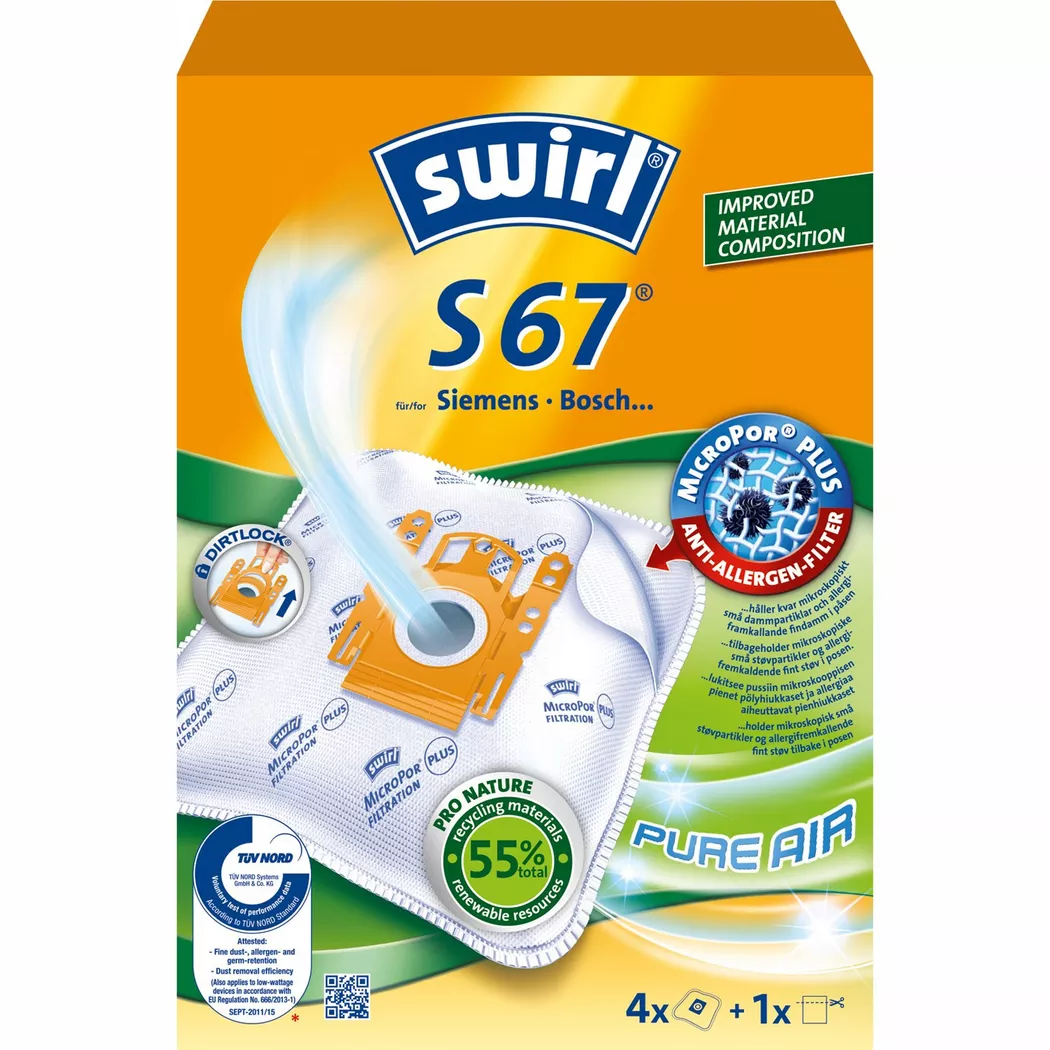 Swirl – Staubsaugerbeutel S67 4PCS (HINWEIS 3PCS DFP), DFP)