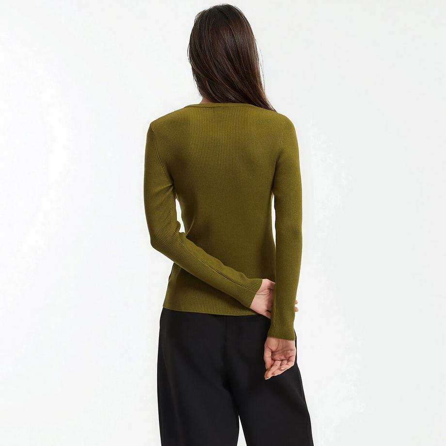 La Redoute Collections Feinstrickpullunder mit rundem Ausschnitt  