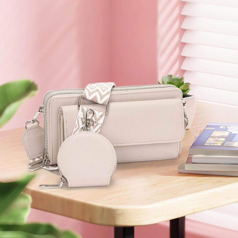 Only-bags.store Petit sac à main avec porte-monnaie détachable  