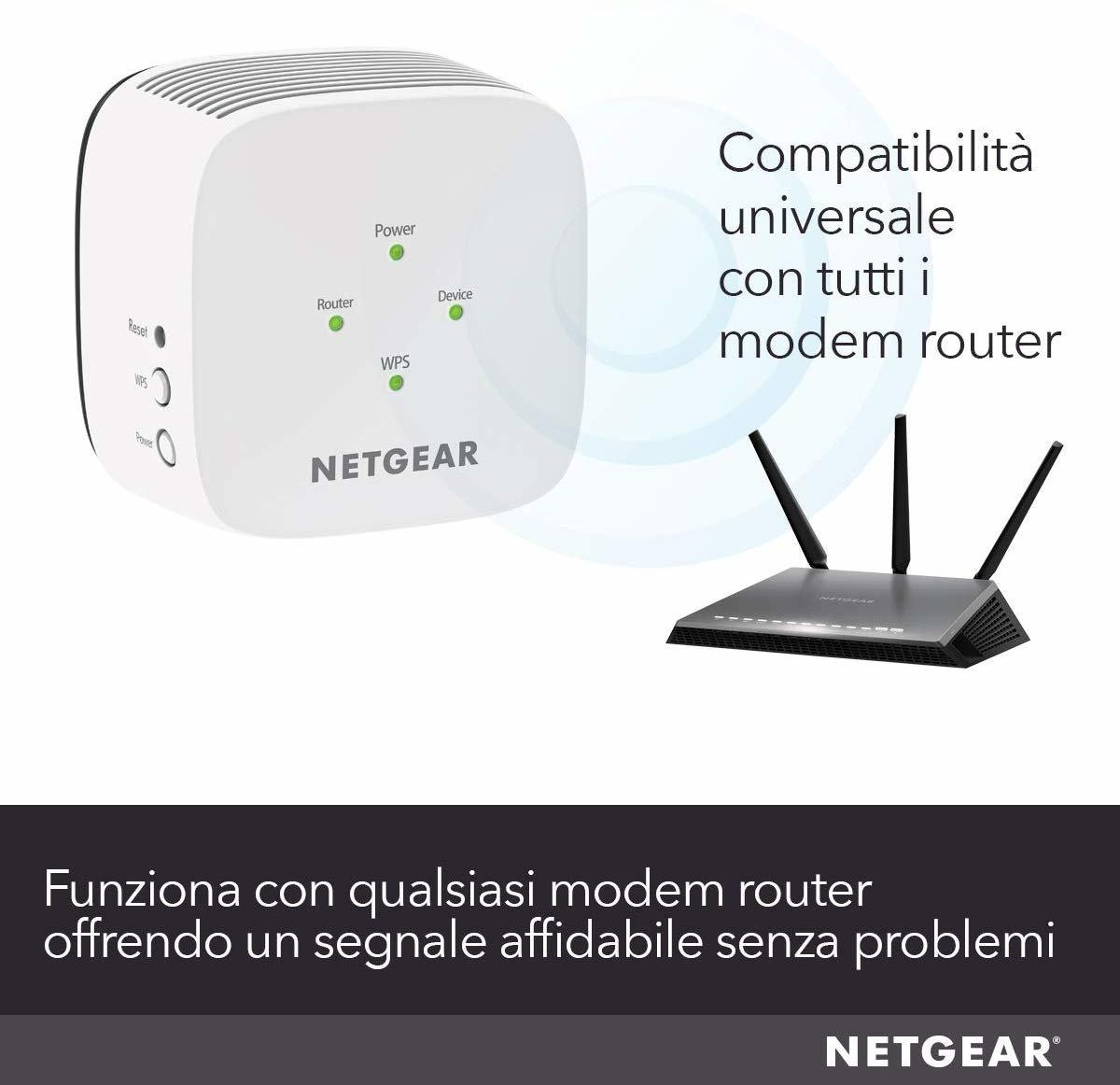 NETGEAR  EX3110 Ricevitore e trasmettitore di rete Bianco 10, 100, 300 Mbit/s 