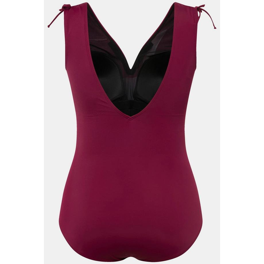 Ulla Popken Costume da bagno floreale coppe morbide scollo a cuore  