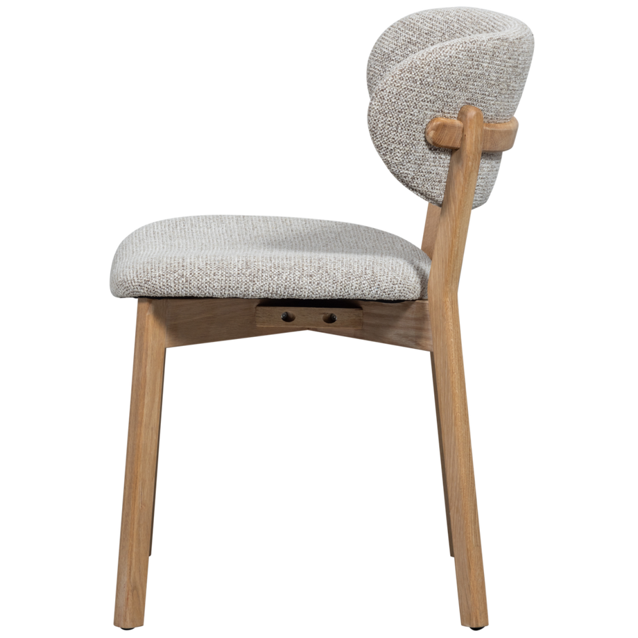 mutoni Sedia da pranzo Udar con struttura in legno naturale  