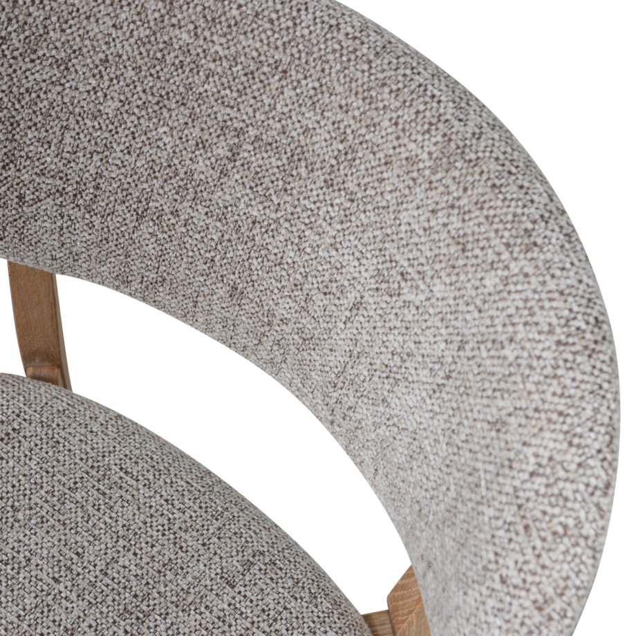 mutoni Sedia da pranzo Udar con struttura in legno naturale  