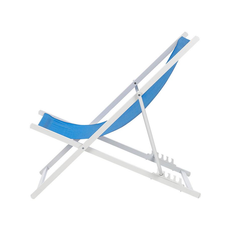 Beliani Klappbarer Liegestuhl aus Aluminium Klassisch LOCRI II  