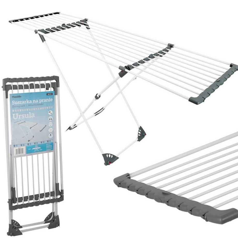 B2X  Teleskop-Wäscheständer mit Rollen Ursula, 20 Meter 