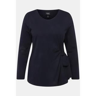 Ulla Popken  Shirt, Zierknoten, Classic, V-Ausschnitt, Langarm 