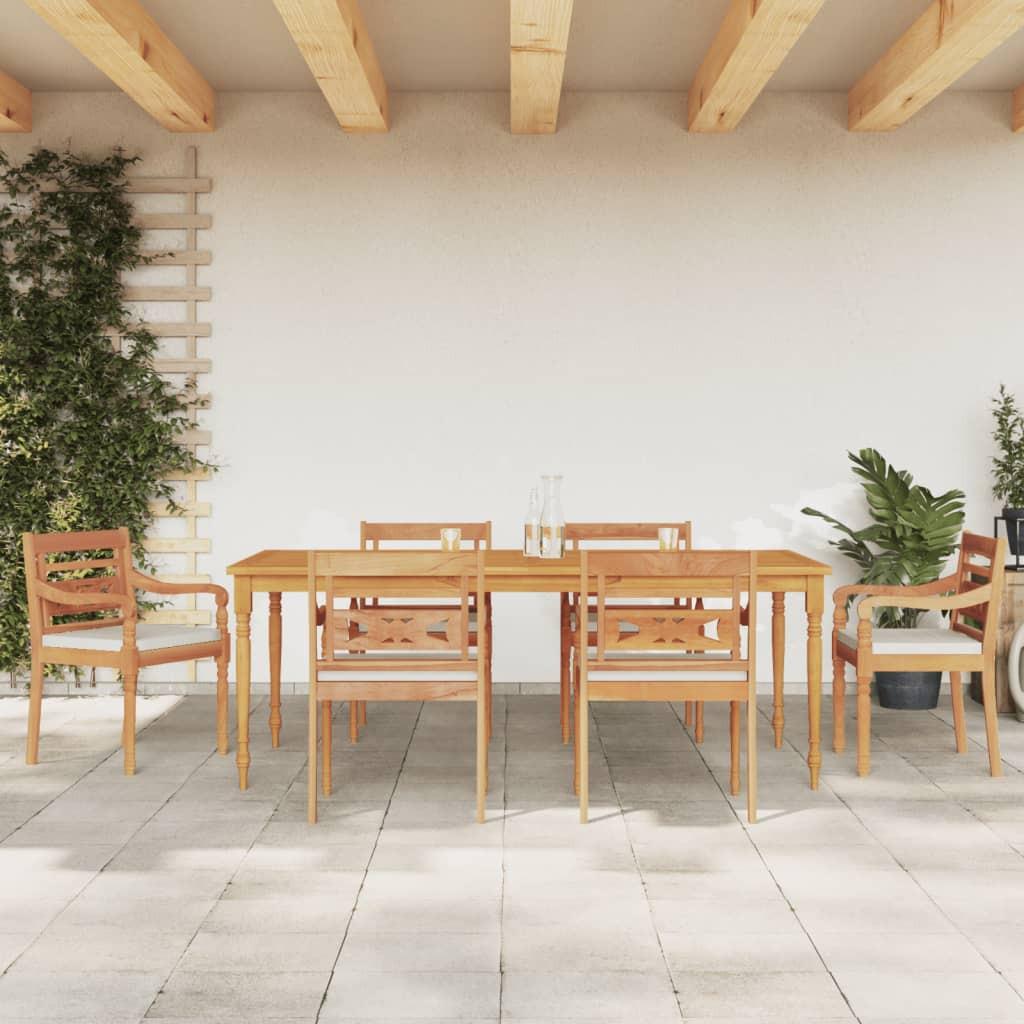 VidaXL set da pranzo da giardino Teak riciclato  