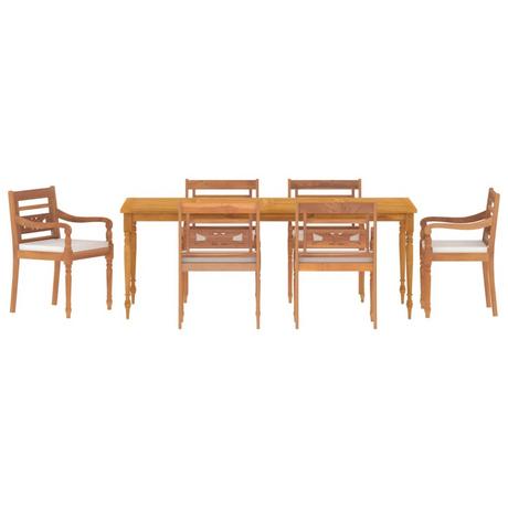 VidaXL set da pranzo da giardino Teak riciclato  