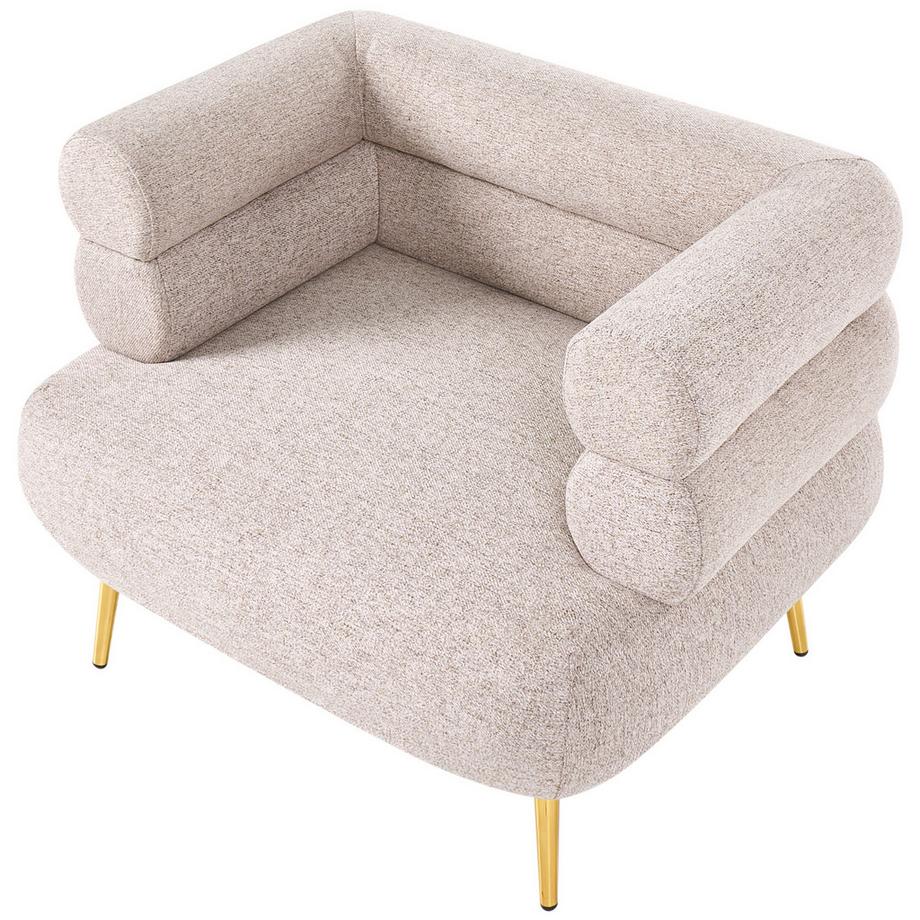 Beliani Fauteuil en Tissu Glamour BOVIK  