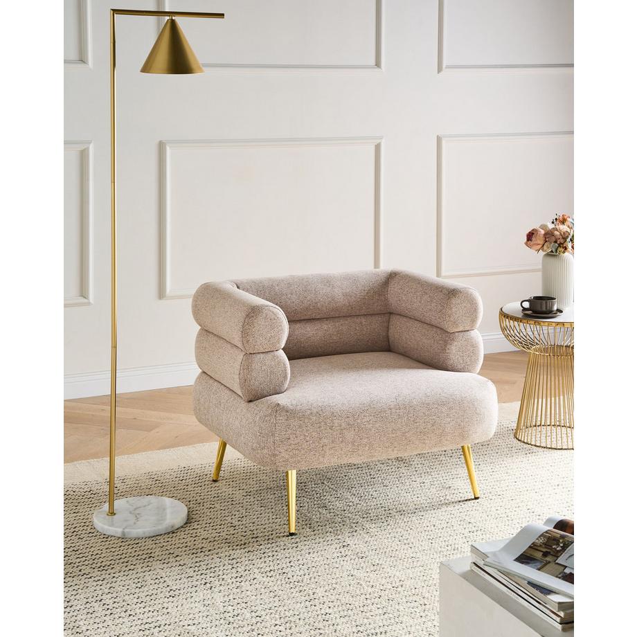 Beliani Fauteuil en Tissu Glamour BOVIK  