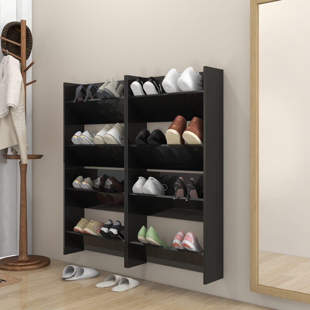 VidaXL Armoire à chaussures murale bois d'ingénierie  