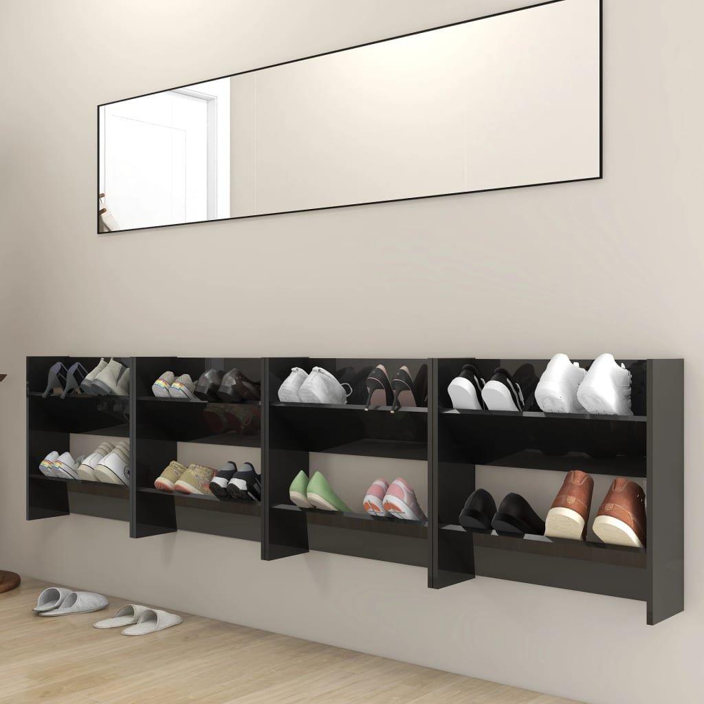 VidaXL Armoire à chaussures murale bois d'ingénierie  