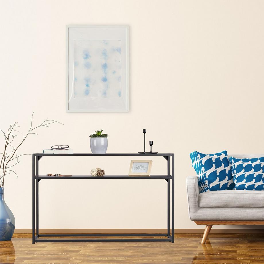 B2X Tavolo consolle in vetro e metallo  