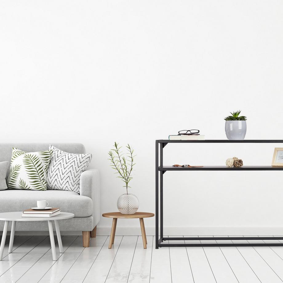 B2X Tavolo consolle in vetro e metallo  