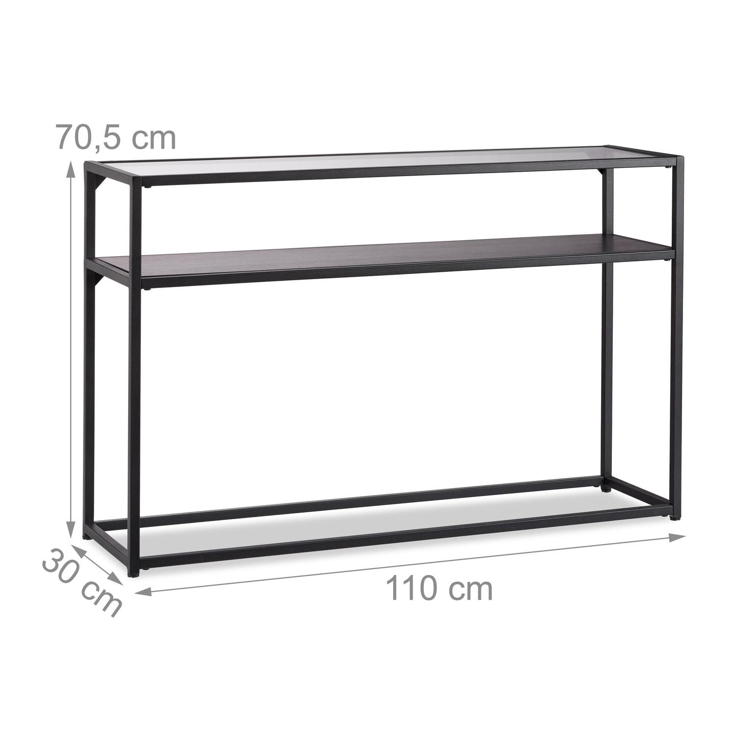 B2X Konsolentisch Glas Metall  