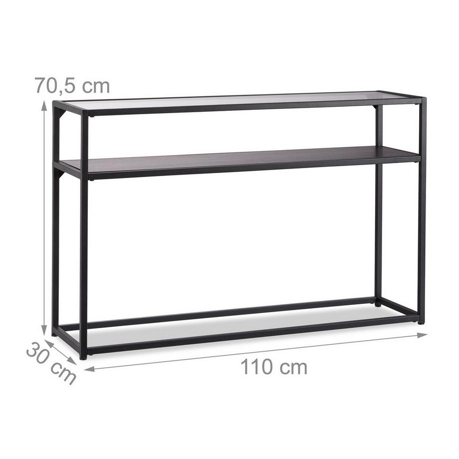 B2X Tavolo consolle in vetro e metallo  