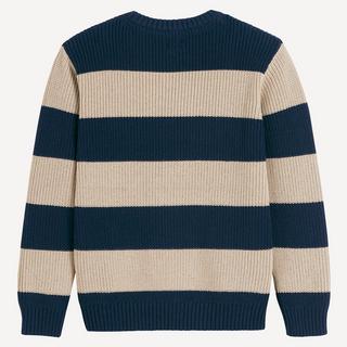 La Redoute Collections  Gestreifter Rundhals-Pullover aus rustikalem Strick 