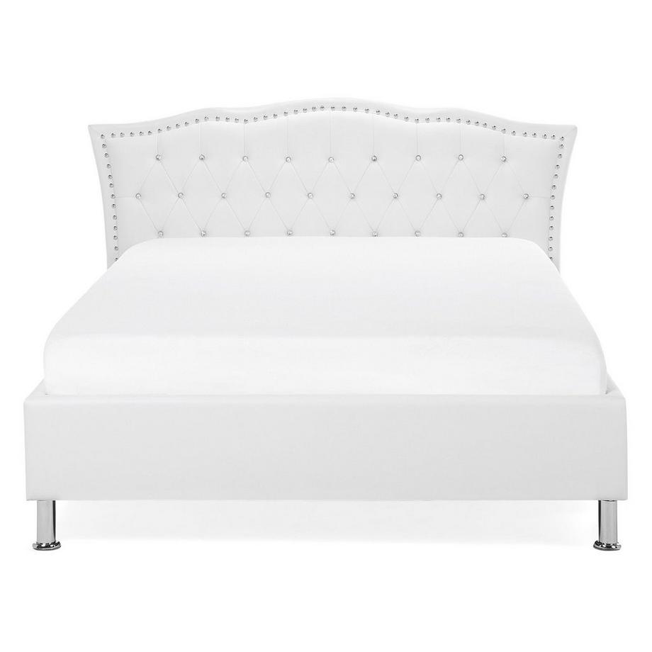 Beliani Lit avec coffre de rangement en Cuir PU Glamour METZ  