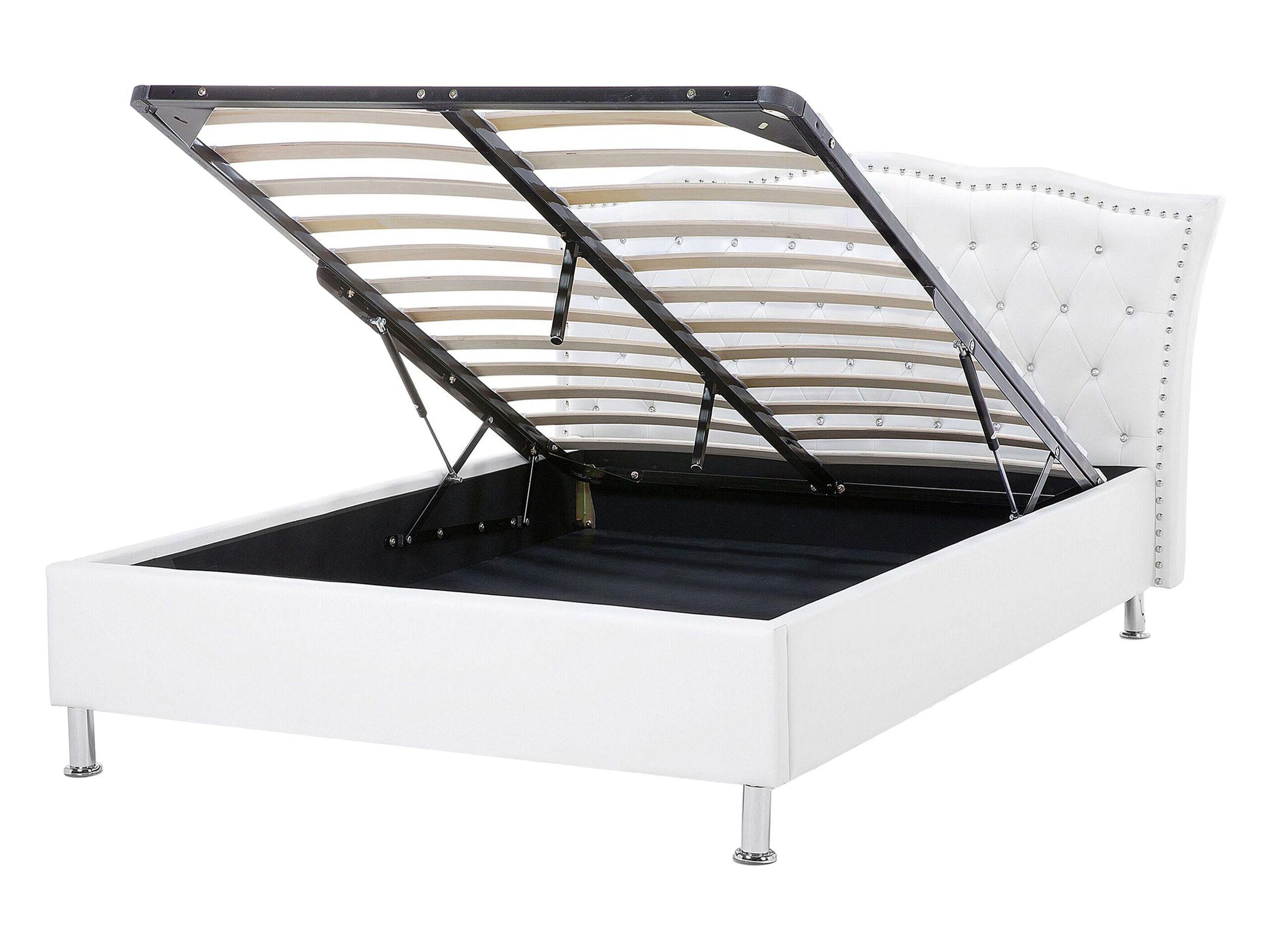 Beliani Letto contenitore en Pelle sintetica Glamour METZ  