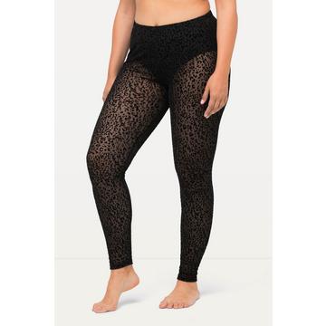 Leggings di calza con fantasia leopardata