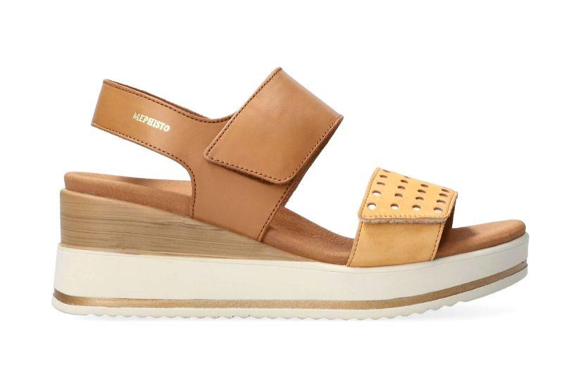 Image of Swena - Leder Sandale Damen Braun 36