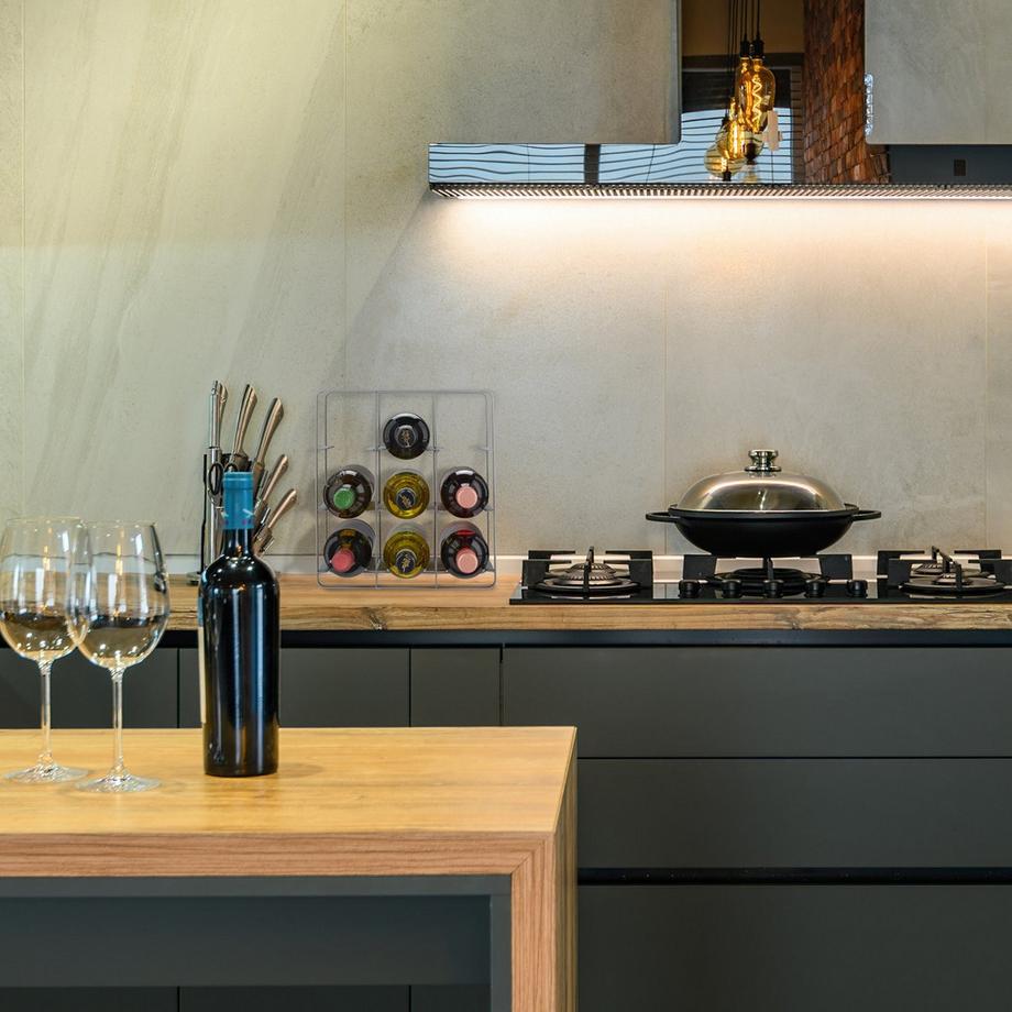 B2X Weinregal aus Metall für 9 Flaschen  