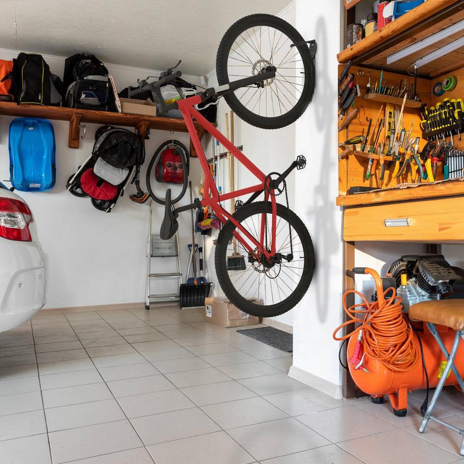 B2X  Support mural noir pour vélos - 2 pièces 