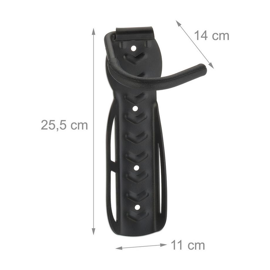 B2X  Support mural noir pour vélos - 2 pièces 